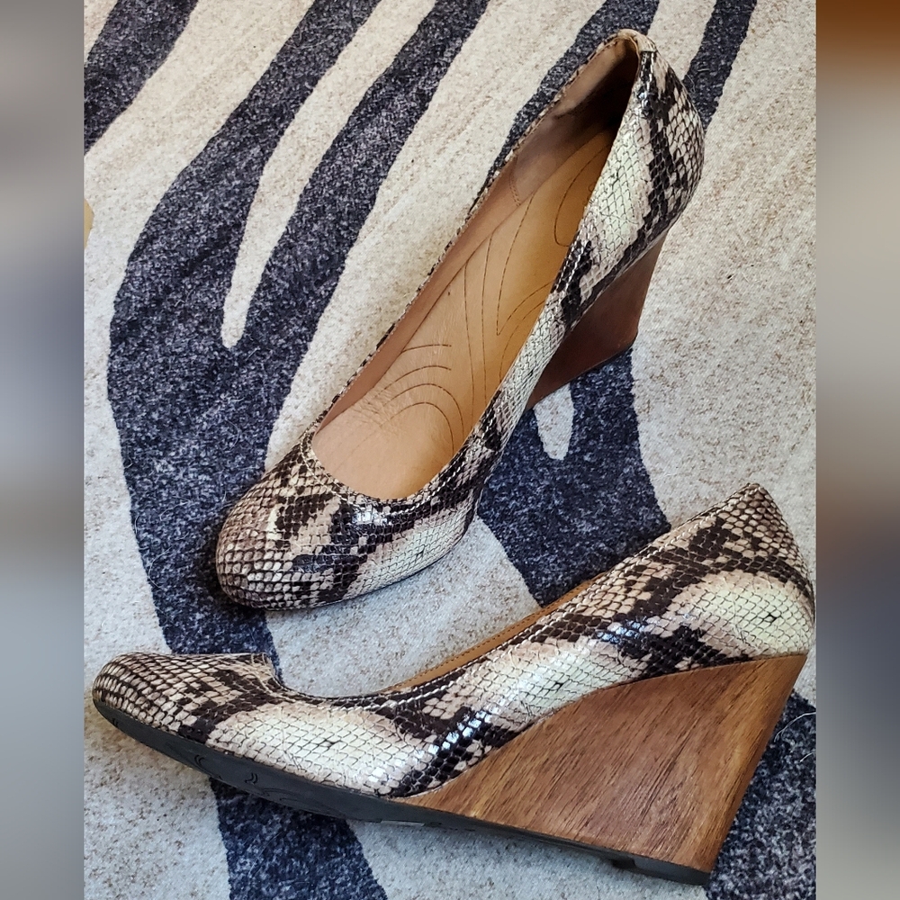 Clarks Snakeskin Wedges BRAND NEW